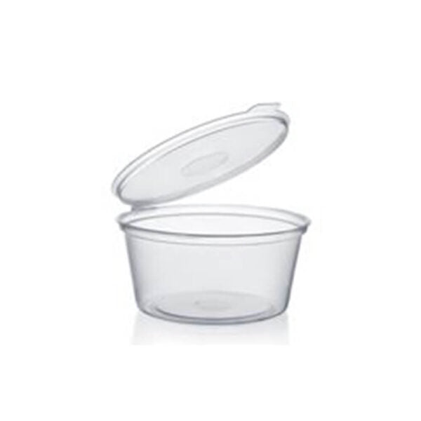 Plastic 4oz Sauce Container with Hinged Lids