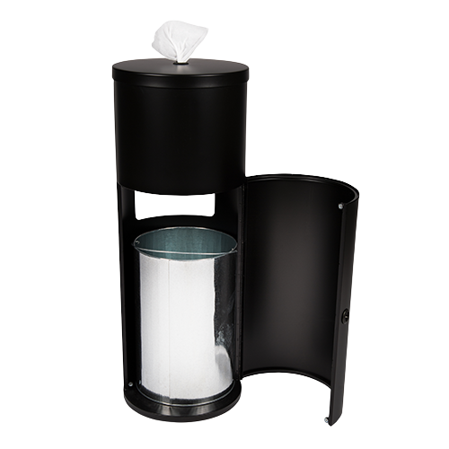 AFS Matte Black Floor Stand Napkin Dispensers