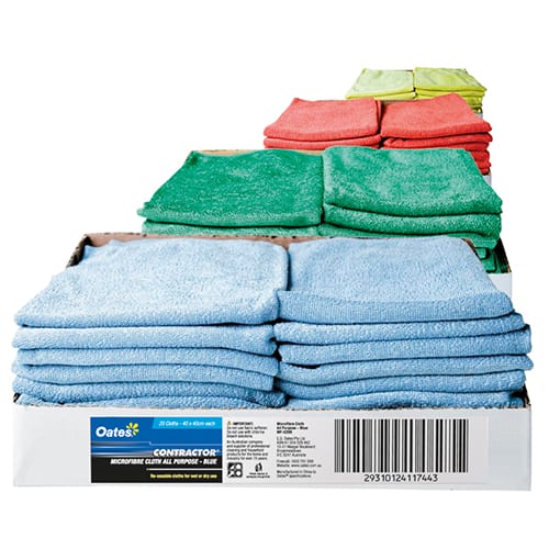 CONTRACTOR MICROFIBRE ALL PURPOSE CLOTHS - 20 PACK