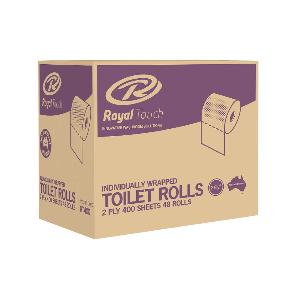 Royal Touch 2Ply 400 Sheet Toilet Tissue Rolls