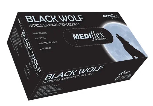 Black Wolf Powder Free Black Nitrile