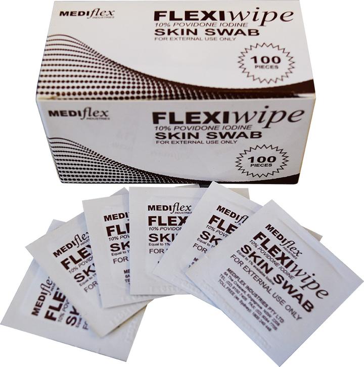 10% Povidone Iodine Swabs- 100 Wipes Per Box