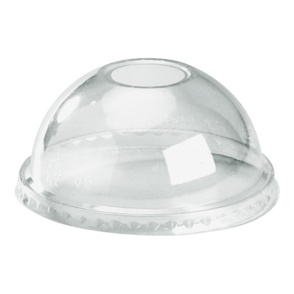 300-700ml Dome 22mm Hole Clear BioCup Lid 1000/CTN