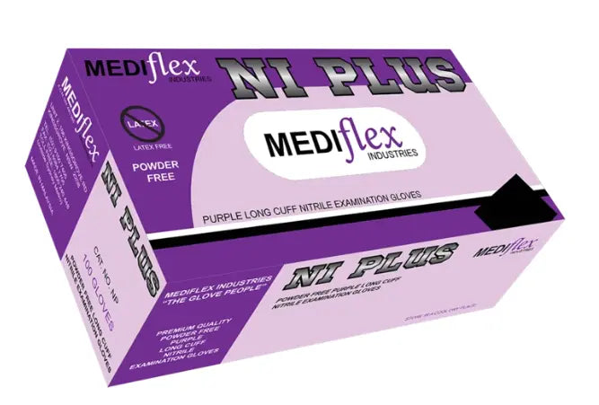 Ni-Plus Nitrile Gloves- Purple