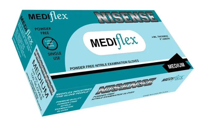 Nisense PF Sky Blue Nitrile Glove